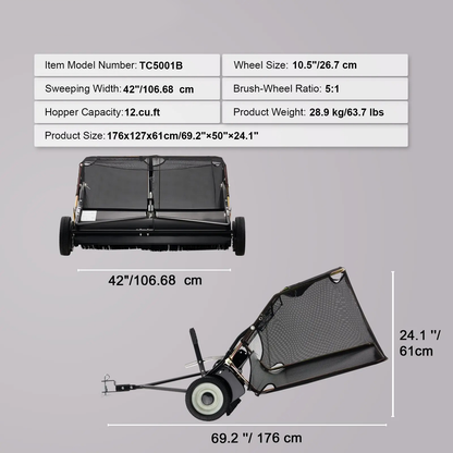 Elite Professional Grade Lawn Sweeper
